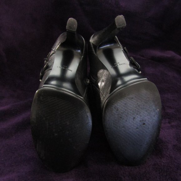 Nine West Aspida Black Quilted High Ankle Boots - Picture 2 of 7